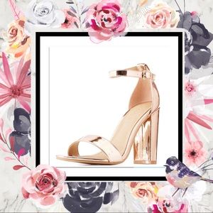 Charlotte Russe Rose Gold Block Heel